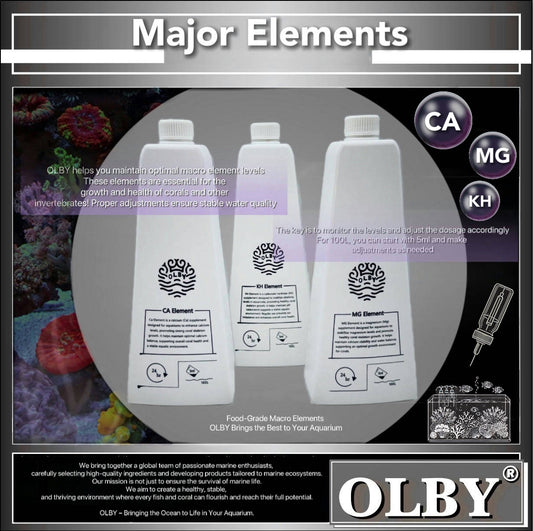 【食用級液體珊瑚巨量元素 KH CA MG】Major Elements