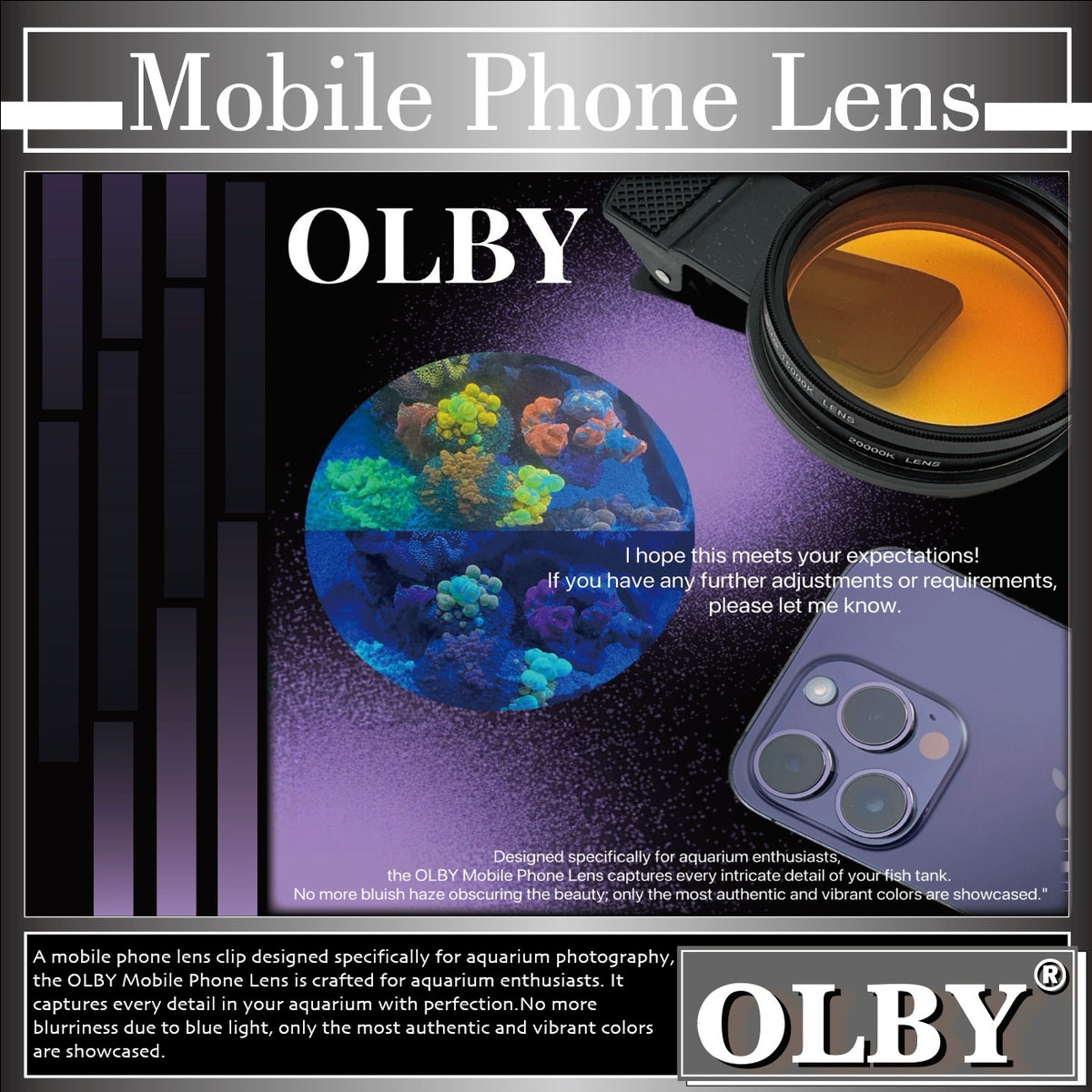 【海水缸拍攝手機濾鏡夾】Mobile Phone Lens
